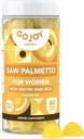 Saw Palmetto Gummies - 500mg Saw Palmetto per le donne con 5000mcg Biotin & 10mg Zinc - Non OGM, Zucchero, Gluten & Soy-Free, Vegan - 3rd-Party Lab Tested, 30-Day Supply, 60 Chewable Gummies