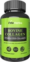 Vegan Bovine Collagen Capsule - Integratori Potenti per Uomini e Donne - Integratore di collagene bovino idrolizzato Peptidi Supplemento per Joint, Nerve & Bone Support - Grass Fed, Non-GMO - 120 Capsule