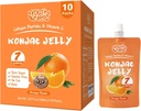 Konjac Jelly Pouch aroma d'arancia potabile, Calorie basse (7 Kcal), 10 pacchetti, senza glutine, Keto, senza zucchero, Carb basso, Snack di frutta sano di vitamina C, regalo di vacanza