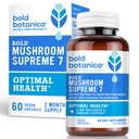 Bold Botanica Mushroom Supreme 7 – Integratore di funghi – Estratti organici di tacchino, Chaga, Phellinus, Reishi, Cordyceps, Maitake, Shiitake per il supporto immunitario e il benessere ottimale, 60 Caps