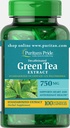 Estratto verde standardizzato del tè verde Decaffeinato Pride di Puritan 750 mg-100 capsule