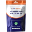 Vitamatic Lactobacillus Bulgaricus Probiotic Powder - Digestive Health Support - 100 Grammo (3.5 OZ) - 100 Serve