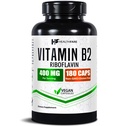 Vitamina B2 Riboflavin 400mg | 180 capsule di veg | Supplemento | Gluten-Free | Non OGM