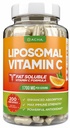 DACHA Natural Liposomal Vitamin C - 1700mg, 200 Capsule, Sistema immunitario & Collagen Booster, Alto assorbimento Fat Soluble VIT C, Buffered, Vitamine della pelle, Vegeterian, Vegan