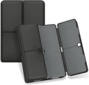 FYY Daily Pill Organizer, 7 scomparti Portable Pill Case Travel Pill Organizer,[Folding Design] Pill Box per Purse Pocket per mantenere le vitamine,Cod Liver Oil,Supplements and Medicine-Clear Black