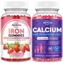 Integratore di gommie di ferro per adulti e bambini | Gummie di magnesio di calcio | Bundle