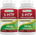 Migliori naturali 2 confezioni 5-HTP (5-idrossitriptofano) 100 mg 120 capsule