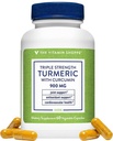 La vitamina Shoppe Triple Strength Turmeric con Curcumin 900mg, Supporta la mobilità congiunta & Fornisce benefici antiossidanti & 5mg Bioperine per migliorare l'assorbimento nutriente - Una volta al giorno (60 capsule)