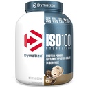 Dymatize ISO100 Whey Protein Powder Isolate, Cookies & Cream, 25g di Proteine, 5 Pound, 5.5g BCAA, Meno di 120 Cal., Gluten Free, 1g Fat, 1g Sugar, 2g Carb (74 Servings)
