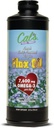 Olio di lino di Cal, semi di lino pressato a freddo, ad alto contenuto di acido 3 grasso, olio di semi di lino non raffinato, integratore liquido di olio di semi di lino puro per il supporto di salute comune, pelle e cuore - 32 oz