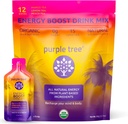 viola albero Organic Energy Stick Packets – Zero Sugar, 80mg Caffeina Naturale di Yerba Mate & Guarana, con B12 Vitamine per Smooth, Crash-Free Energy – Lemon Iced Tea Flavor, 12 to-Go Packs