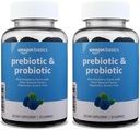 Prebiotici & Probiotici Gummies, 2 miliardi di CFU, Blue Raspberry, 50 Conte (2 per porzione) (Precedentemente Solimo) (Pacchetto di 2)