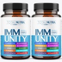 10-In-1 Integratore di supporto immunitario: Booster immuni per adulti e bambini Difesa giornaliera dell'immunità con vitamine del sistema immunitario chiave Zinco, Vitamina C e D, Plus Elderberry, Quercetin, Echinacea & More, 60 Caps
