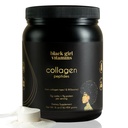 Vitamine della ragazza nera | Polvere di peptidi di collagene - collagene per pelle, capelli e unghie - Polvere di collagene idrolizzata non infiammata, senza latticini, senza glutine collagene per le donne e gli uomini - 16oz