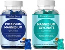 Gummie di potassio e magnesio Glycinate Gummies 500mg Zucchero gratuito per adulti e bambini, Vegan, pectina, non OGM, senza glutine