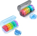 2 Pack organizzatore settimanale di pillole 7 giorno 2 volte al giorno, Sukuos grandi case di pillole giornaliere per le pillole/Vitamin/Fish olio/supplementi