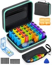 Organizzatore di pillole mensile 2 volte al giorno, con borsa settimanale di pillole, Shell portatile, taglierina di pillole, scelta di apertura di plastica, adesivi mensili e settimanali, gestione di farmaci e monitoraggio conveniente