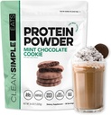 Pulire la polvere di proteine del siero di latte, aroma di biscotti di cioccolato di menta, naturalmente addolcito, polvere di proteina di Fed di erba 100% con enzimi digestivi, senza ingredienti artificiali, senza glutine, 30 Srvgs