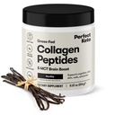 Polvere di proteine di peptidi del collagene di Keto perfetta con olio di MCT, erba medica, collagene idrolizzato, supplemento di tipo I & III, crema di caffè Keto, vaniglia