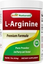 Best Naturals L-Arginina Polvere 1 Pound - Pure Pharmaceutical Grade Free Form - Miglior Aminoacido Arginina Supplementi per le donne e l'uomo - promuove la circolazione e supporta la salute cardiovascolare