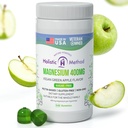 Magnesio Citrato Gummies - Zucchero-Free, Vegan e Non OGM per un migliore sonno e relax - No Zucchero Alcol - Magnesio Supplemento per adulti, adolescenti e bambini - Mela verde - 240 Chews