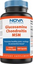 Nova Nutritions Triple Strength Glucosamine Chondroitin MSM 2600mg/Serving Capsules, Supporta il giunto sano, il cartilage e il tessuto connettivo - Promuove Joint Comfort & Flexibility 180 Count