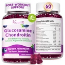 2 Pack Glucosamine Chondroitin Gummies - Glucosamine Chondroitin con MSM, Elderberry, Turco, Supporto Congiunto Supplemento per Adulti, Uomini e donne - Blueberry Flavor, 120 Ct