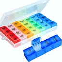 Organizzatore di pillole 4 volte al giorno,Premium Settimanale Pill Case Medicine Organizer Box 7 giorni 28 scomparto per mantenere la scatola dell'organizzatore di medicina delle vitamine