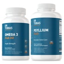 Dr. Tobias Omega 3 Fish Oil & Psyllium Integratori giornalieri per il cuore, il cervello e il supporto immunitario, il movimento sano del bowel Supporta con Psyllium Husk Capsule