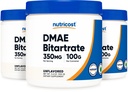 Polvere DMAE-Bitartrate Pure Nutricost 100G (3 bottiglie)