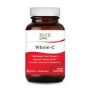 PURE ESSENCE LABS Whole-C Whole Food Vitamin C - Miglior Supporto Immune - Vitamine Biologiche e Naturali - Integratori Immmunitari Booster & Dietetici (30 compresse)