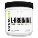 NutraBio L-Arginina Supplemento, 750mg Precursore Nitrico Ossido, Supporta il flusso sanguigno, la salute vascolare e la crescita muscolare, 250g