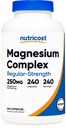 Nutricost Magnesio Complex 250mg, 240 Capsule - Magnesio Ossido, Citrato e Glycinate - Gluten Free e Non OGM