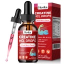 Gocce liquide HCL di creatina per gli uomini e le donne, cloridrato di creatina con L-carnitina, L-Glutamina, BCAA, vitamina B12 & B6 per la crescita del muscolo & Recovery-Vegan, aroma di Flavor di bacche miste, 2 Fl Oz