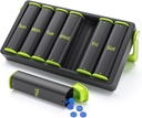 Organizzatore di pillole settimanali 2 volte al giorno, KOVIUU Large Travel Pill Box 7 giorno, Am Pm Twice Daily Pill Case with Rotatable Handle, Pill Holder Container for Vitamin, Medicine, Supplement, Fish Oil, Green