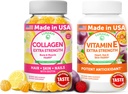 Lunakai Collagen e Vitamina E Gummies Bundle - Integratori Anti OGM per Uomini e Donne - Gomma Naturale con Vitamina C & 250 mg VIT naturale E