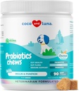 Probiotici per cani Salute Digestiva - Supporto Gut Salute, Diarrea, Gas, & Allergie Stagionali - con miele, zucca e prebiotici per il supporto digestivo, Respirazione e costipazione del cane cattivo