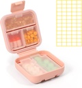 Dynippy Daily Pill Organizer 5 scomparti Portable Moisture Proof Small Pill Case per Pocket Purse Travel Pill Box Portable Medicine Vitamin Fish Oil Holder Container (Pink)