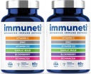 Immuneti - Difesa Immune Avanzata, 6-in-1 Potente Miscela di Vitamina C, Vitamina D3, Zinco, Anziani, Bulbo Aglio, Echinacea - 2 Pack - Supporti Salute complessiva