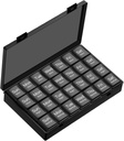 Grande organizzatore di pillole settimanali, 4 volte al giorno, 7-giorni scatola di galleggiamento-proof con 28 scomparti, Capable of Accommodating Large Amounts of Vitamins, Supplements, Fish Oil, and Medicine (nero)