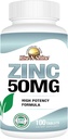 Rise-N-Shine 50 Mg Integratori di zinco - Integratore di supporto immunitario - Antiossidante ad alta potenza - Alimentazione di 100 giorni (100 compresse)