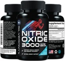 Supplemento di ossido nitrico 3X Forza L Arginina, Citrullina Malato, AAKG, Beta Alanine - Booster nitrico di sostegno del muscolo Premium - Supporto naturale di energia e salute del cuore - 60 capsule