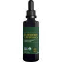 Global Healing USDA Organic Elderberry & Echinacea Liquid Supplement Tincture | Antioxidant Immune Support Against Harmful Atto per Adulti e Bambini, Vegan, Non-GMO, Alimentazione 1-Month (2 Oz)
