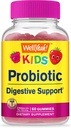 WellYes Kids Probiotic Gummies - Supporto Digestivo, Salute Gut, Immune Support Gummy - Probiotici per la salute digestiva - Vegan, Gluten Free - 60 Gummies