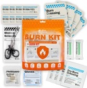 RHINO RESCUE Burn Kit, 4pcs Burn Dressing 4x4”, 8pcs Burn Gel Packets 3.5g, 4pcs Burn Pads, First Aid Kit Cooling Soothing Cream Relief with Bandage, Nitrile Gloves, Forbici, Tape, HSA/FSA Eligible