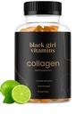 Vitamine della ragazza nera - Gummie del collagene per capelli, pelle e supporto per unghie, con vitamina C, vitamina E e biotina, senza glutine, (Lemon), 60ct