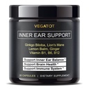 VEGATOT Vertigo Supplemento *USA Made and Tested* Integratore di orecchio interno con Ginkgo Biloba Lion Mane Lemon Balm Ginger VIT B1, B6, B12- per l'equilibrio interno dell'orecchio