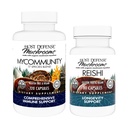 Capsule My Community, 120 Count & Reishi Capsules, 30 Count - Support Immune Health with 17 Species Mushroom Blend - Support Brain Health, Memory & Focus*