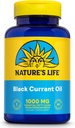 NATURE's LIFE Black Currant Olio di semi 1000mg - Olio di ribes nero, Fonte naturale di Omega 6 Gamma Linolenic Acid (GLA) e Omega 3 Alpha-Linolenic Acid (ALA), Garanzia di 60 giorni, 60 Servings, 60 Softgels