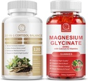 Integratore di Cortisol Capsule e Magnesio Supplemento Gummies